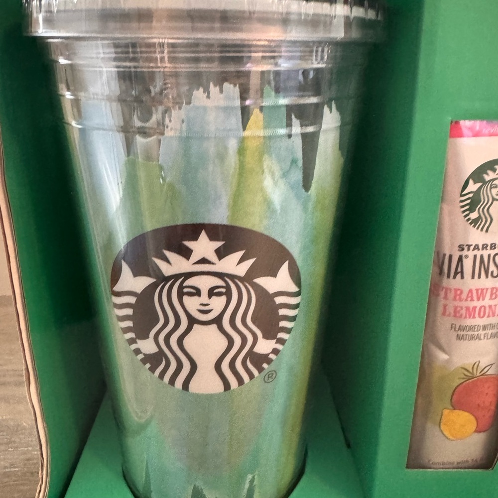Starbucks Tumbler Gift Set | Reusable Cup + Drink Mixers | Coffee Lover Gift Duo - Picture 3 of 5
